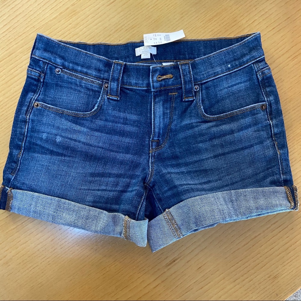NEW- Jcrew Cuffed Jean shorts- size 25